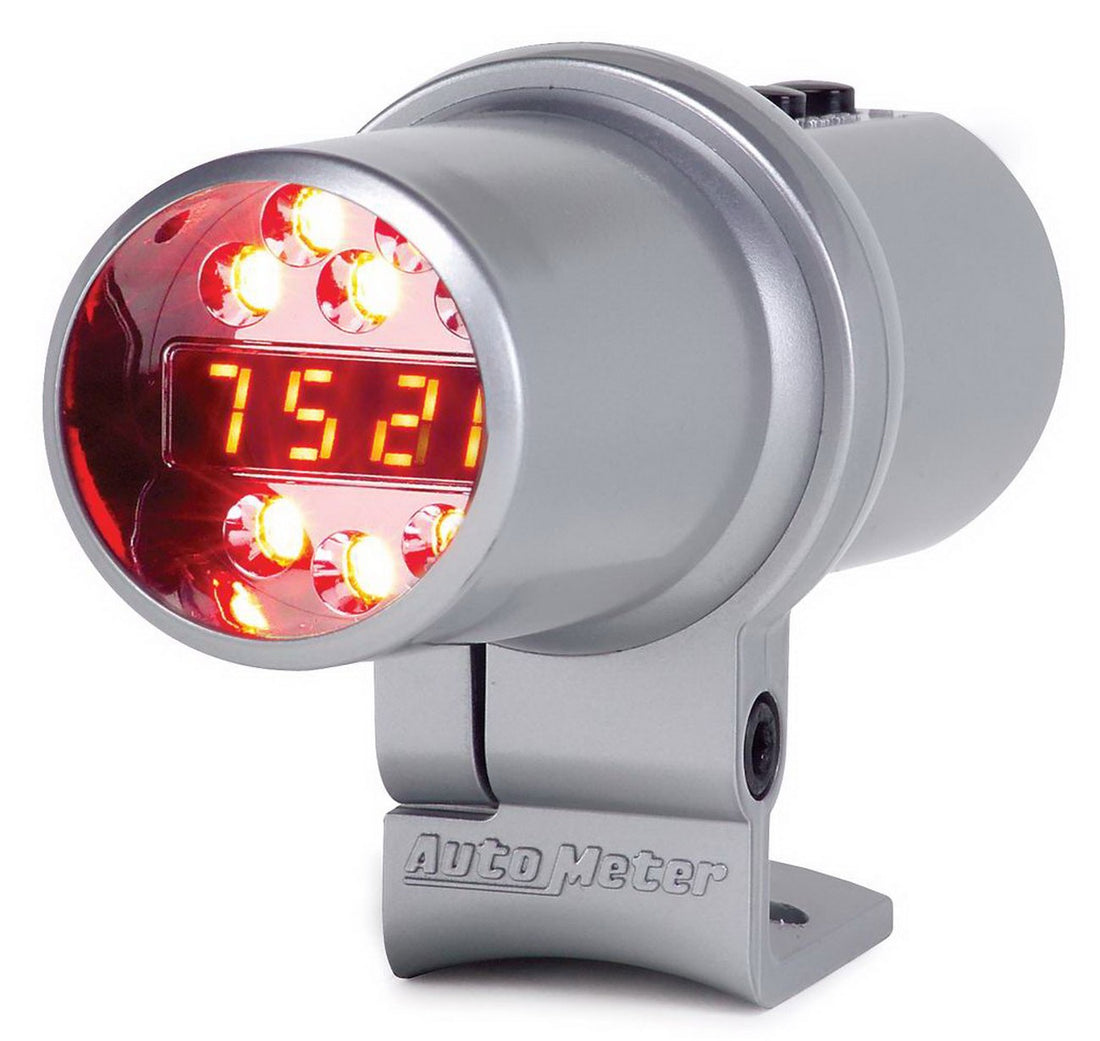 AutoMeter 5344 - SHIFT LIGHT, DIGITAL W/ AMBER LED, SILVER, PEDESTAL MOUNT, DPSS LEVEL 1 4