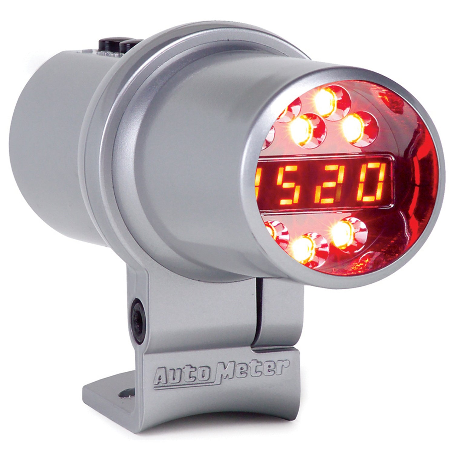 AutoMeter 5349 - SHIFT LIGHT, DIGITAL W/ MULTI-COLOR LED, SILVER, PEDESTAL MOUNT, DPSS LEVEL 2 3