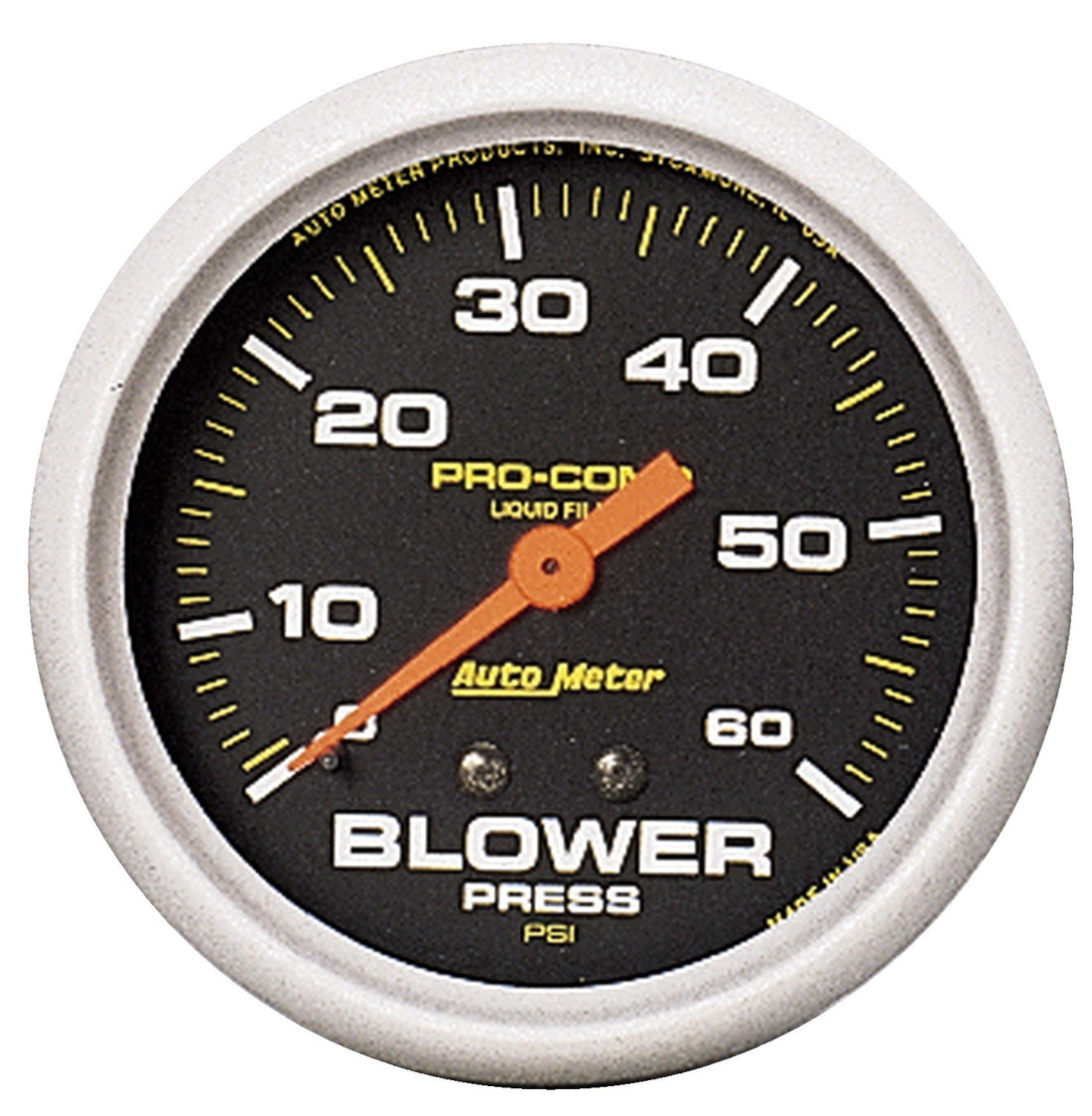 AutoMeter 5402 - GAUGE, BLOWER PRESS, 2 5/8", 60PSI, LIQUID FILLED MECH, PRO-COMP 3