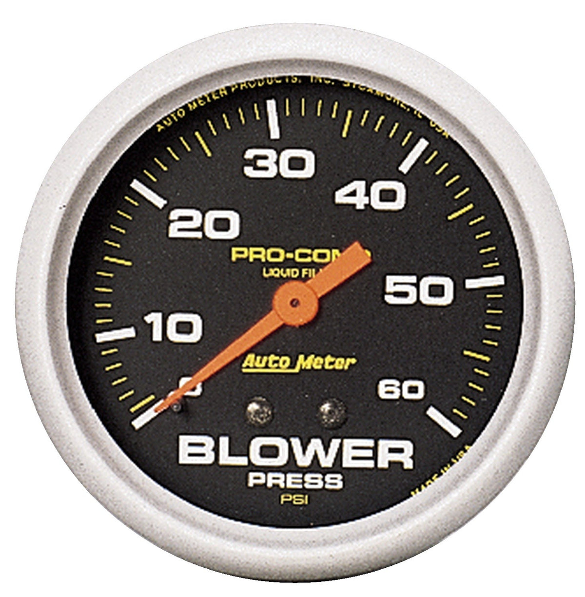AutoMeter 5402 - GAUGE, BLOWER PRESS, 2 5/8", 60PSI, LIQUID FILLED MECH, PRO-COMP 3