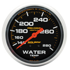 AutoMeter 5431 2-5/8" WATER TEMPERATURE, 140-280 F, LIQUID FILLED, PRO-COMP