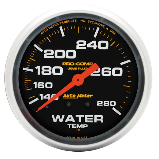 AutoMeter 5431 2-5/8" WATER TEMPERATURE, 140-280 F, LIQUID FILLED, PRO-COMP