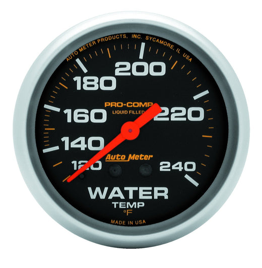 AutoMeter 5433 2-5/8" WATER TEMPERATURE, 120-240 F, LIQUID FILLED, PRO-COMP