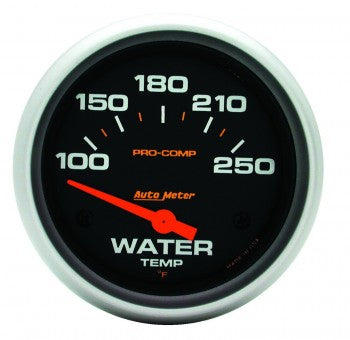 AutoMeter 5437 - GAUGE, WATER TEMP, 2 5/8", 100-250?F, ELECTRIC, PRO-COMP 4
