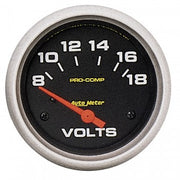 AutoMeter 5492 - GAUGE, VOLTMETER, 2 5/8", 18V, ELECTRIC, PRO-COMP 4