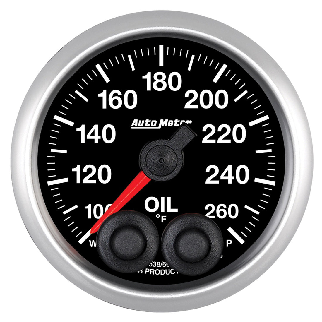 AutoMeter 5638 - GAUGE, OIL TEMP, 2 1/16", 260?F, STEPPER MOTOR W/PEAK & WARN, ELITE 5