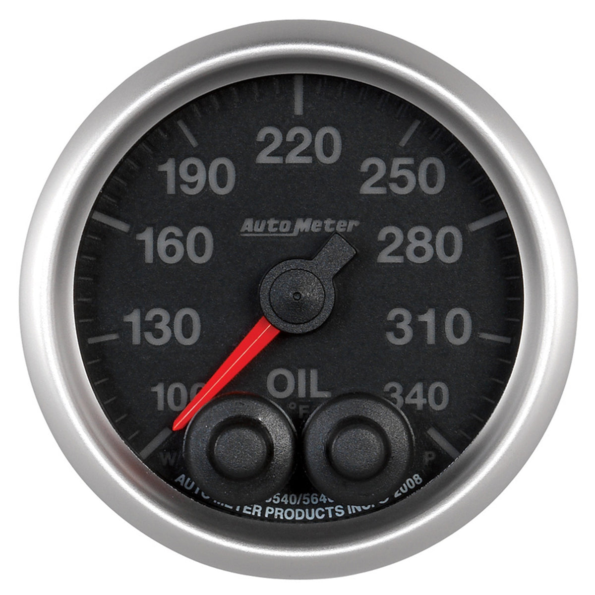 AutoMeter 5640 - GAUGE, OIL TEMP, 2 1/16", 340?F, STEPPER MOTOR W/PEAK & WARN, ELITE 5