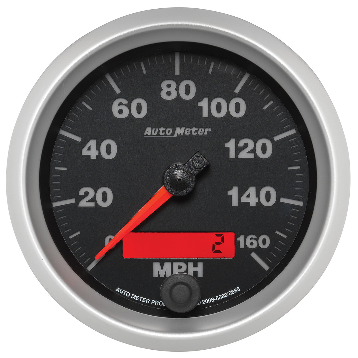 AutoMeter 5688 - GAUGE, SPEEDOMETER, 3 3/8", 160MPH, ELEC. PROGRAMMABLE, ELITE 3