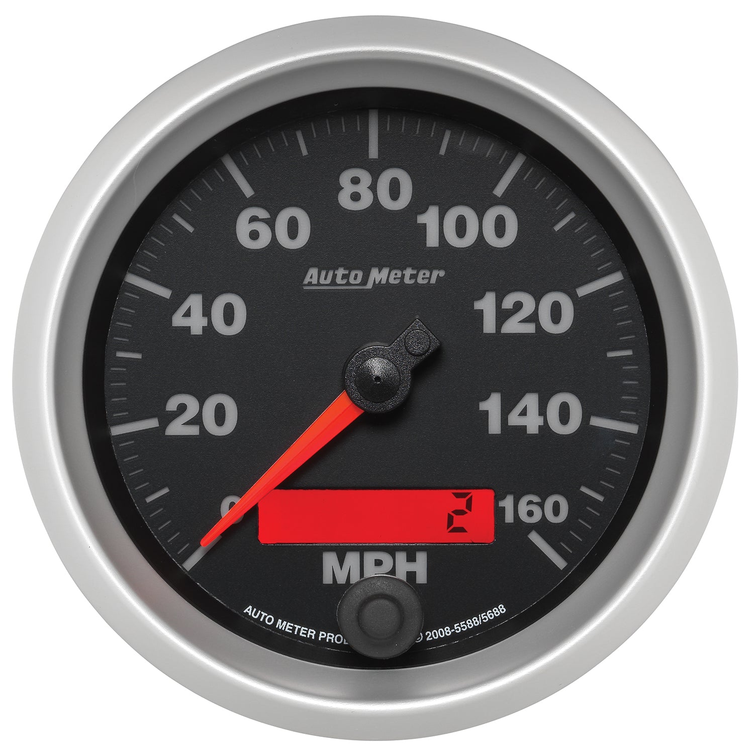 AutoMeter 5688 - GAUGE, SPEEDOMETER, 3 3/8", 160MPH, ELEC. PROGRAMMABLE, ELITE 3