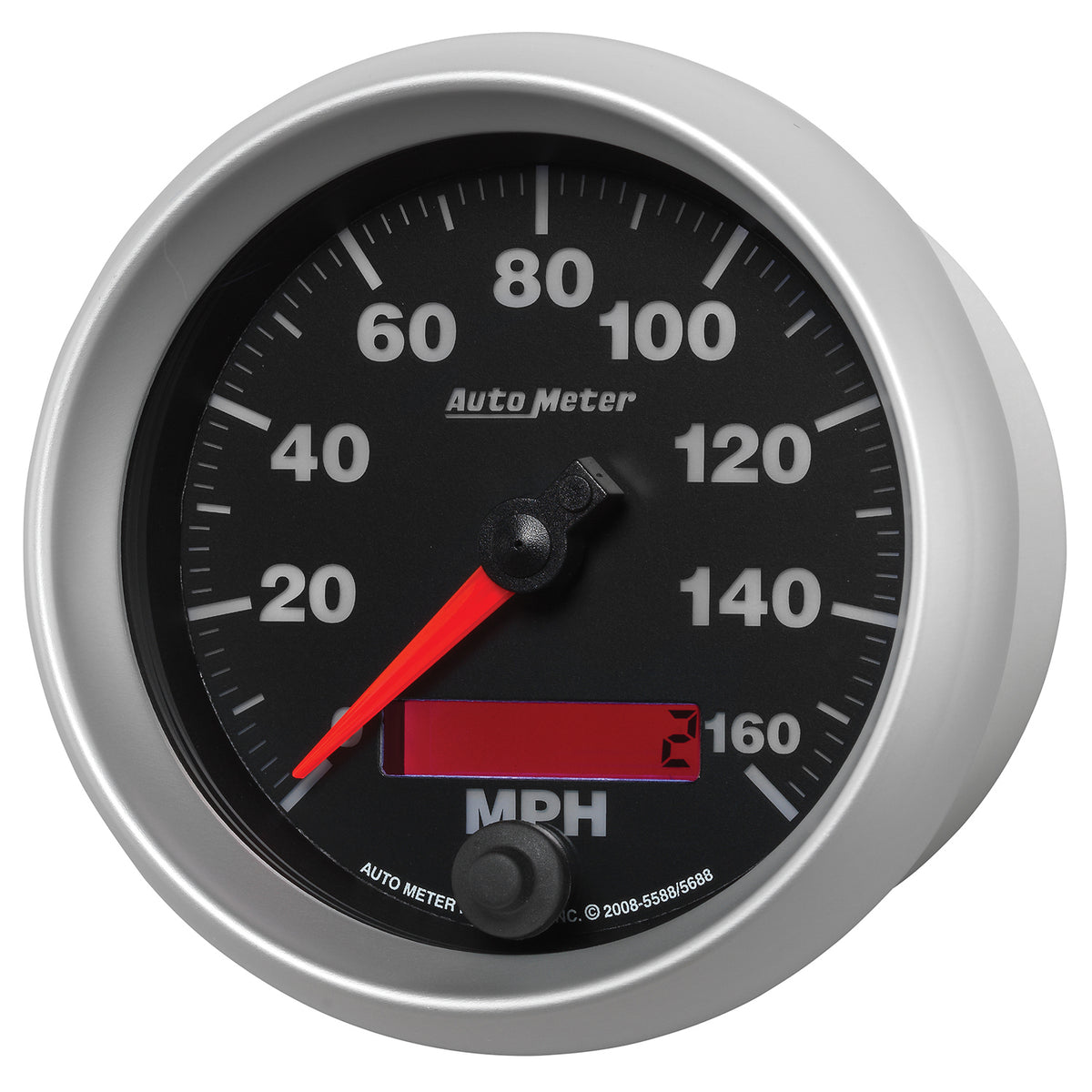 AutoMeter 5688 - GAUGE, SPEEDOMETER, 3 3/8", 160MPH, ELEC. PROGRAMMABLE, ELITE 4