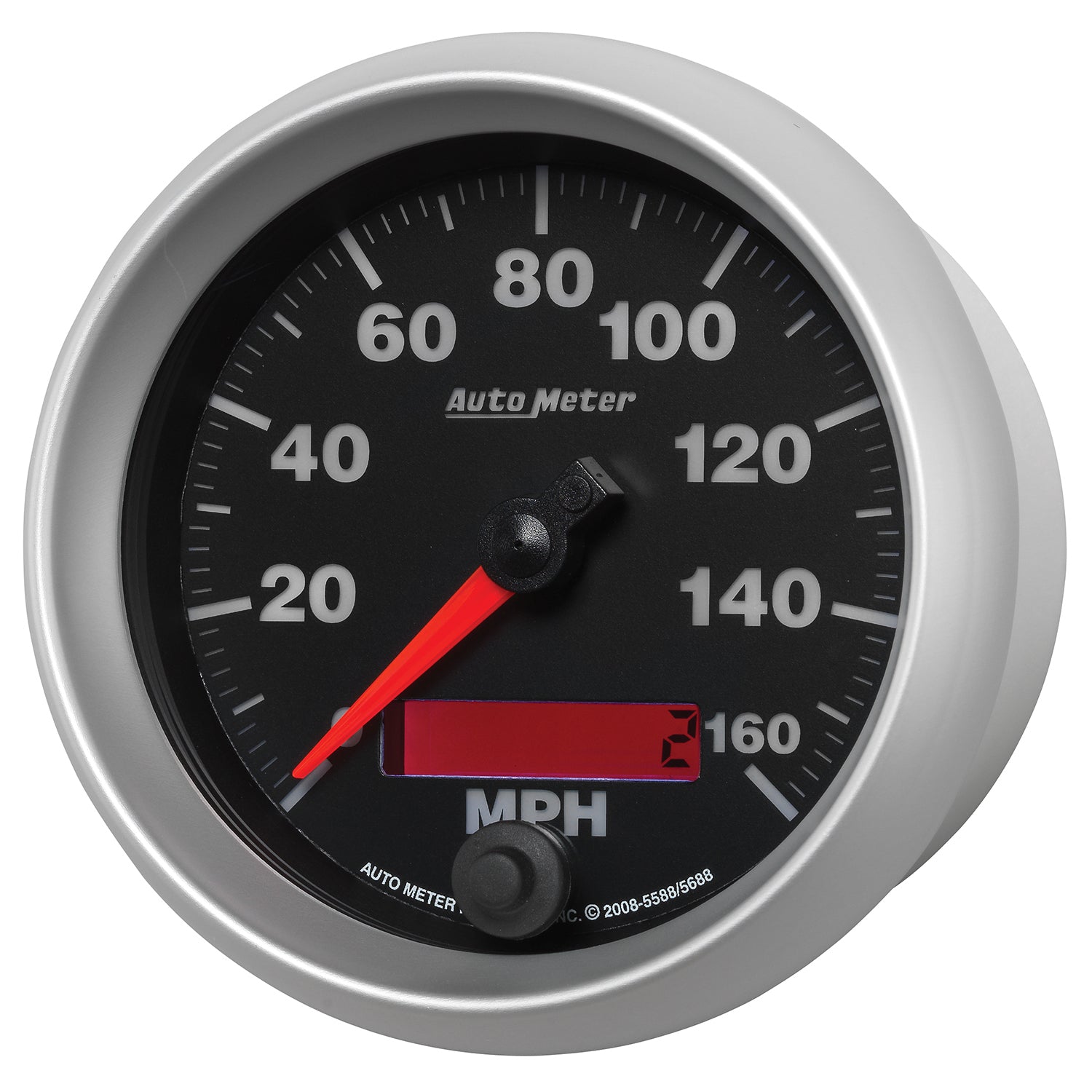 AutoMeter 5688 - GAUGE, SPEEDOMETER, 3 3/8", 160MPH, ELEC. PROGRAMMABLE, ELITE 4