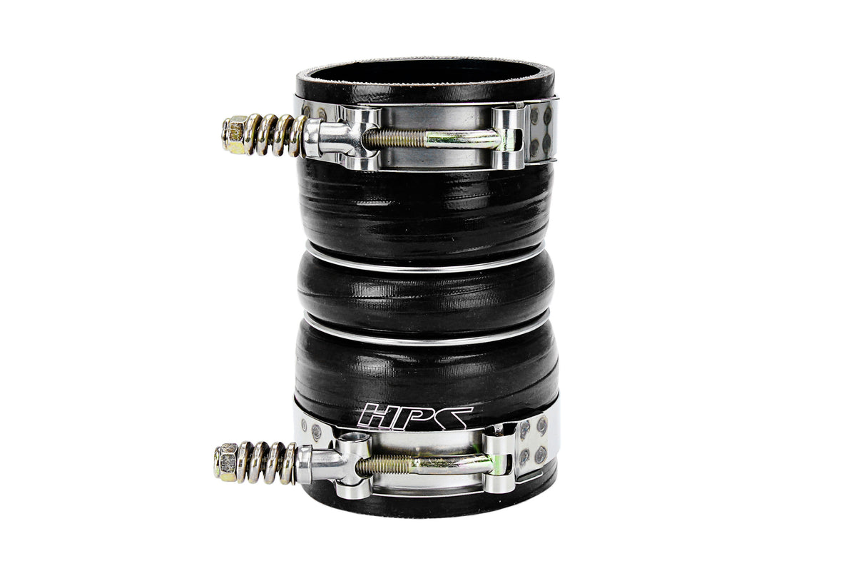 HPS Silicone Hot Side Intercooler Boot Kit With Clamps 57-2226-BLK Black