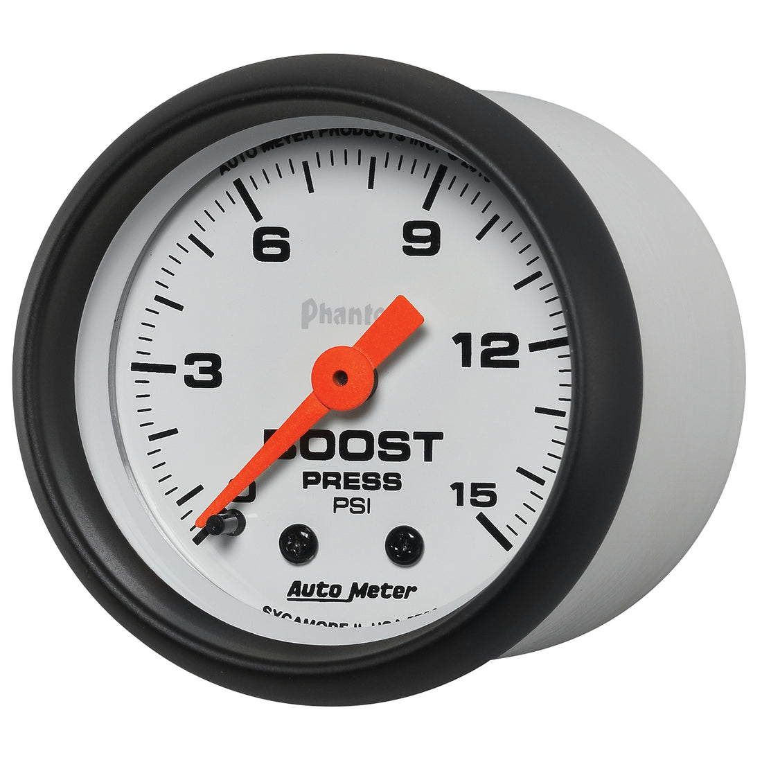 AutoMeter 5702 - GAUGE, BOOST, 2 1/16", 15PSI, MECHANICAL, PHANTOM 4