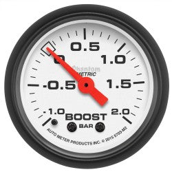 AutoMeter 5703-M2 - GAUGE, VAC/BOOST, 2 1/16", -1 - +2 BAR, MECHANICAL, PHANTOM 4