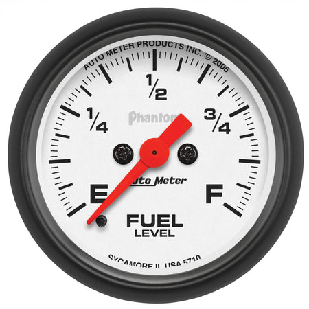 AutoMeter 5710 - GAUGE, FUEL LEVEL, 2 1/16", 0-280O PROGRAMMABLE, PHANTOM 3