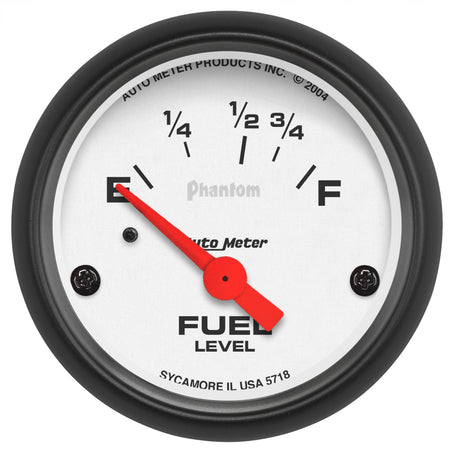 AutoMeter 5718 - GAUGE, FUEL LEVEL, 2 1/16", 16OE TO 158OF, ELEC, PHANTOM 3