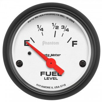 AutoMeter 5718 - GAUGE, FUEL LEVEL, 2 1/16", 16OE TO 158OF, ELEC, PHANTOM 4