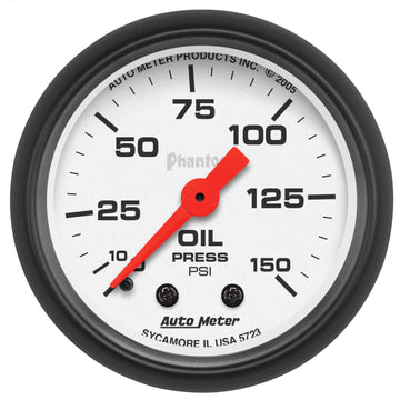 AutoMeter 5723 - GAUGE, OIL PRESSURE, 2 1/16", 150PSI, MECHANICAL, PHANTOM 3
