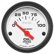 AutoMeter 5727 - GAUGE, OIL PRESSURE, 2 1/16", 100PSI, ELECTRIC, PHANTOM 3