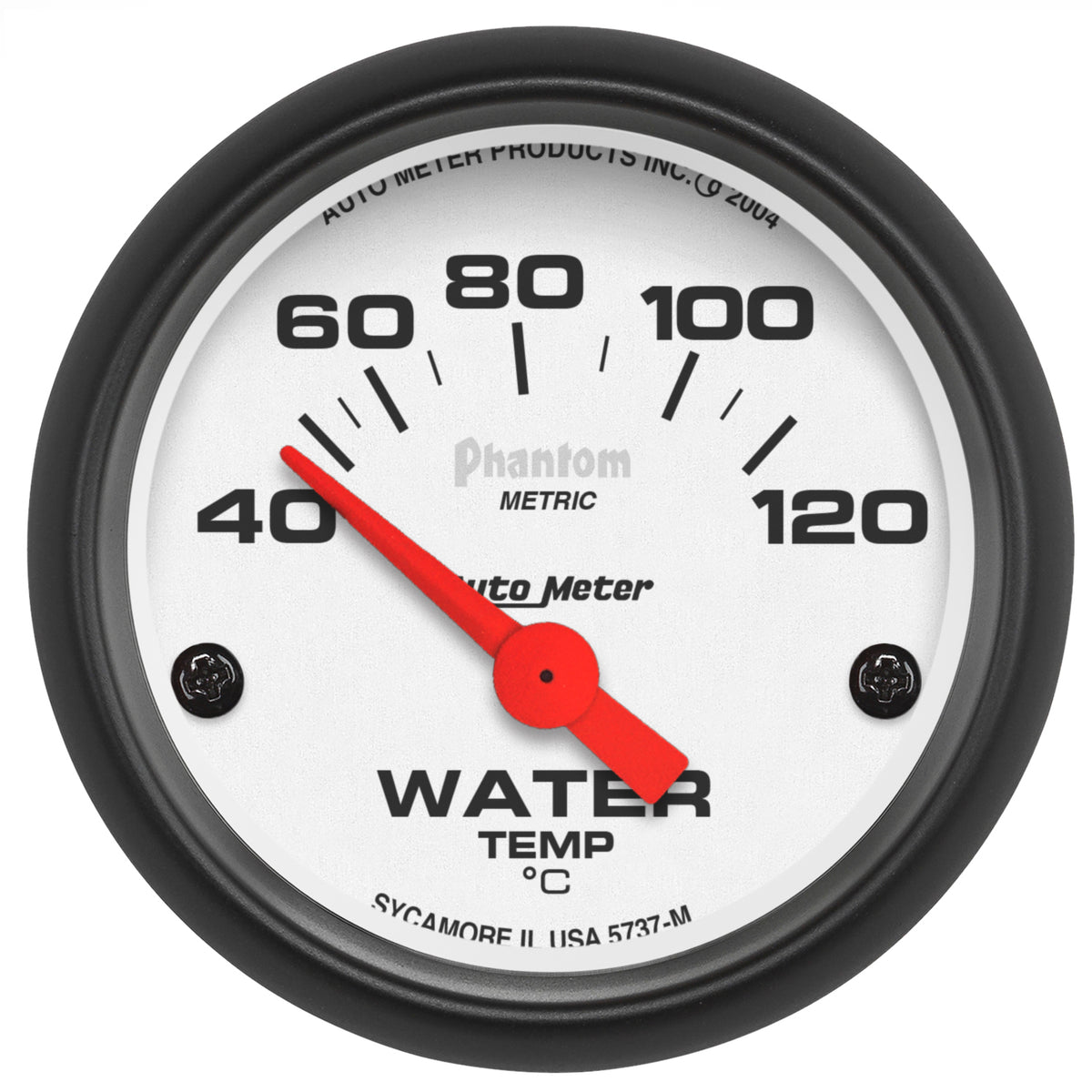 AutoMeter 5737-M - GAUGE, WATER TEMP, 2 1/16", 40-120?C, ELECTRIC, PHANTOM 3
