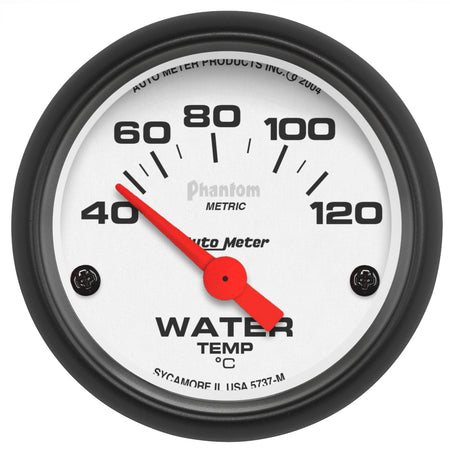AutoMeter 5737-M - GAUGE, WATER TEMP, 2 1/16", 40-120?C, ELECTRIC, PHANTOM 3
