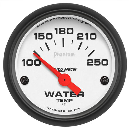 AutoMeter 5737 - GAUGE, WATER TEMP, 2 1/16", 100-250?F, ELECTRIC, PHANTOM 3