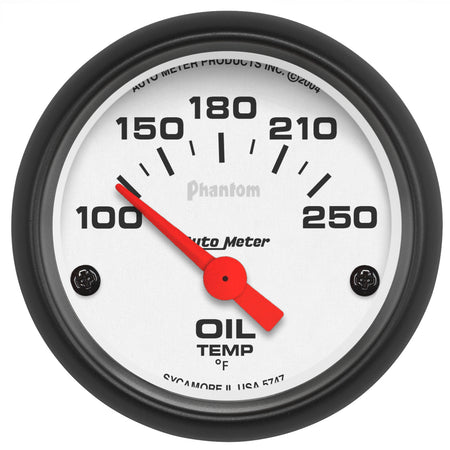 AutoMeter 5747 - GAUGE, OIL TEMP, 2 1/16", 100-250?F, ELECTRIC, PHANTOM 3