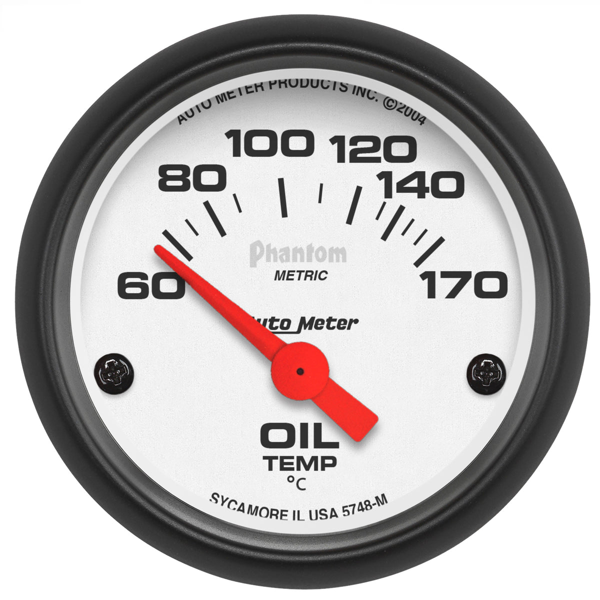 AutoMeter 5748-M - GAUGE, OIL TEMP, 2 1/16", 60-170?F, ELECTRIC, PHANTOM 3