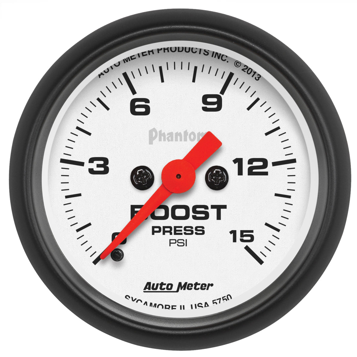 AutoMeter 5750 - GAUGE, BOOST, 2 1/16", 15PSI, DIGITAL STEPPER MOTOR, PHANTOM 5