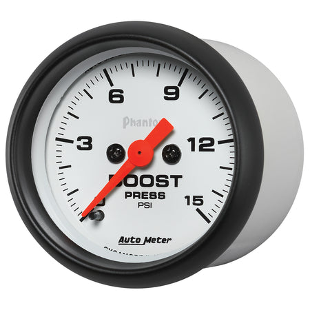 AutoMeter 5750 - GAUGE, BOOST, 2 1/16", 15PSI, DIGITAL STEPPER MOTOR, PHANTOM 1