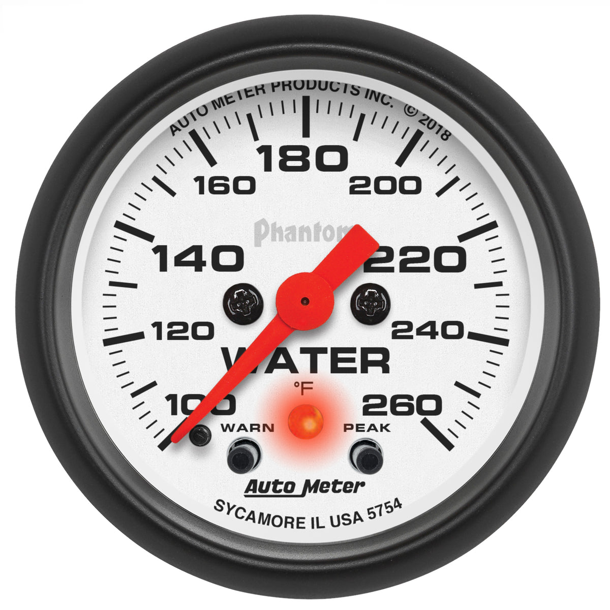 AutoMeter 5754 - GAUGE, WATER TEMP, 2 1/16", 260?F, DIGITAL STEPPER MOTOR W/PK & WRN, PHANTOM 3