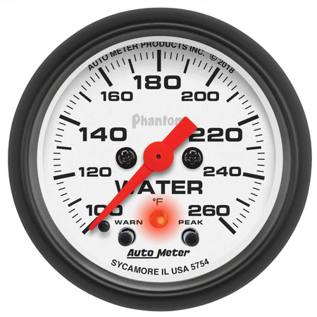 AutoMeter 5754 - GAUGE, WATER TEMP, 2 1/16", 260?F, DIGITAL STEPPER MOTOR W/PK & WRN, PHANTOM 3