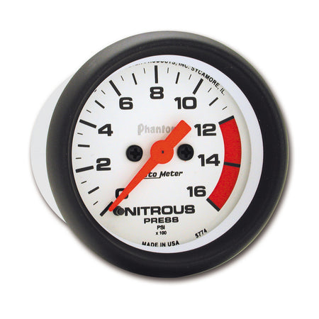 AutoMeter 5774 - GAUGE, NITROUS PRESSURE, 2 1/16", 1600PSI, DIGITAL STEPPER MOTOR, PHANTOM 4