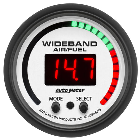 AutoMeter 5778 - GAUGE, AIR/FUEL RATIO-PRO, 2 1/16", 10:1-20:1, DIGITAL W/ PEAK & WARN, PHANTOM 5
