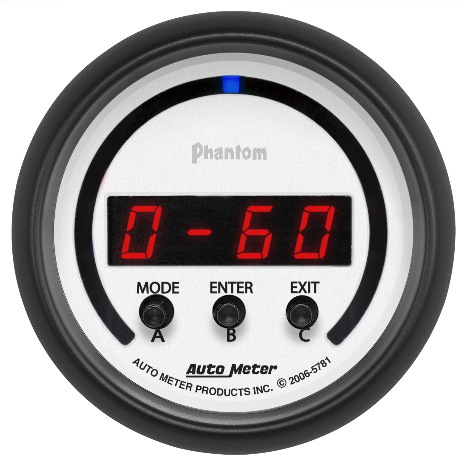 AutoMeter 5781 - GAUGE, PERFORM METER, 2 1/16", 1/4 MILE/HP/0-60/60-0/G FORCES, DIGITAL, PHANTOM