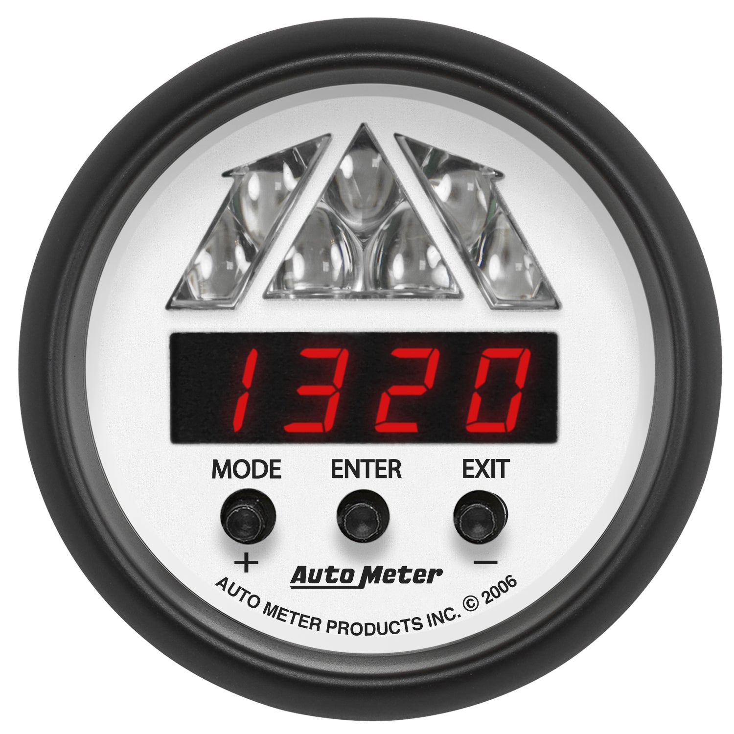AutoMeter 5787 - GAUGE, TACHOMETER, DIGITAL RPM W/ LED SHIFT LIGHT, PHANTOM 3