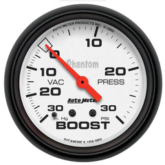AutoMeter 5803 2-5/8" BOOST/VACUUM, 30 IN HG/30 PSI, PHANTOM