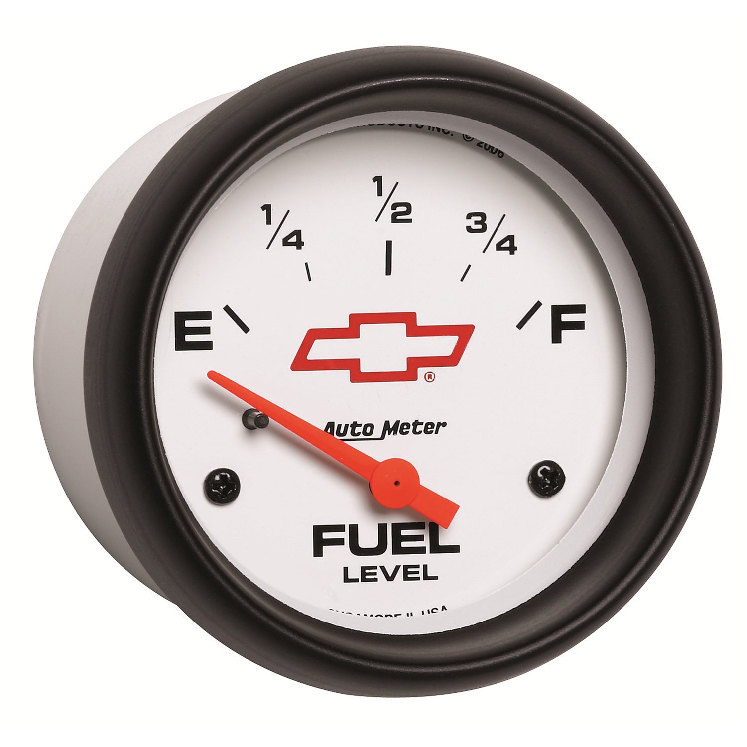 AutoMeter 5814-00406 - GAUGE, FUEL LEVEL, 2 5/8", 0OE TO 90OF, ELEC, CHEVY RED BOWTIE, WHITE 4