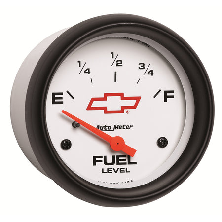 AutoMeter 5814-00406 - GAUGE, FUEL LEVEL, 2 5/8", 0OE TO 90OF, ELEC, CHEVY RED BOWTIE, WHITE 4