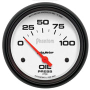 AutoMeter 5827 - GAUGE, OIL PRESSURE, 2 5/8", 100PSI, ELECTRIC, PHANTOM 3