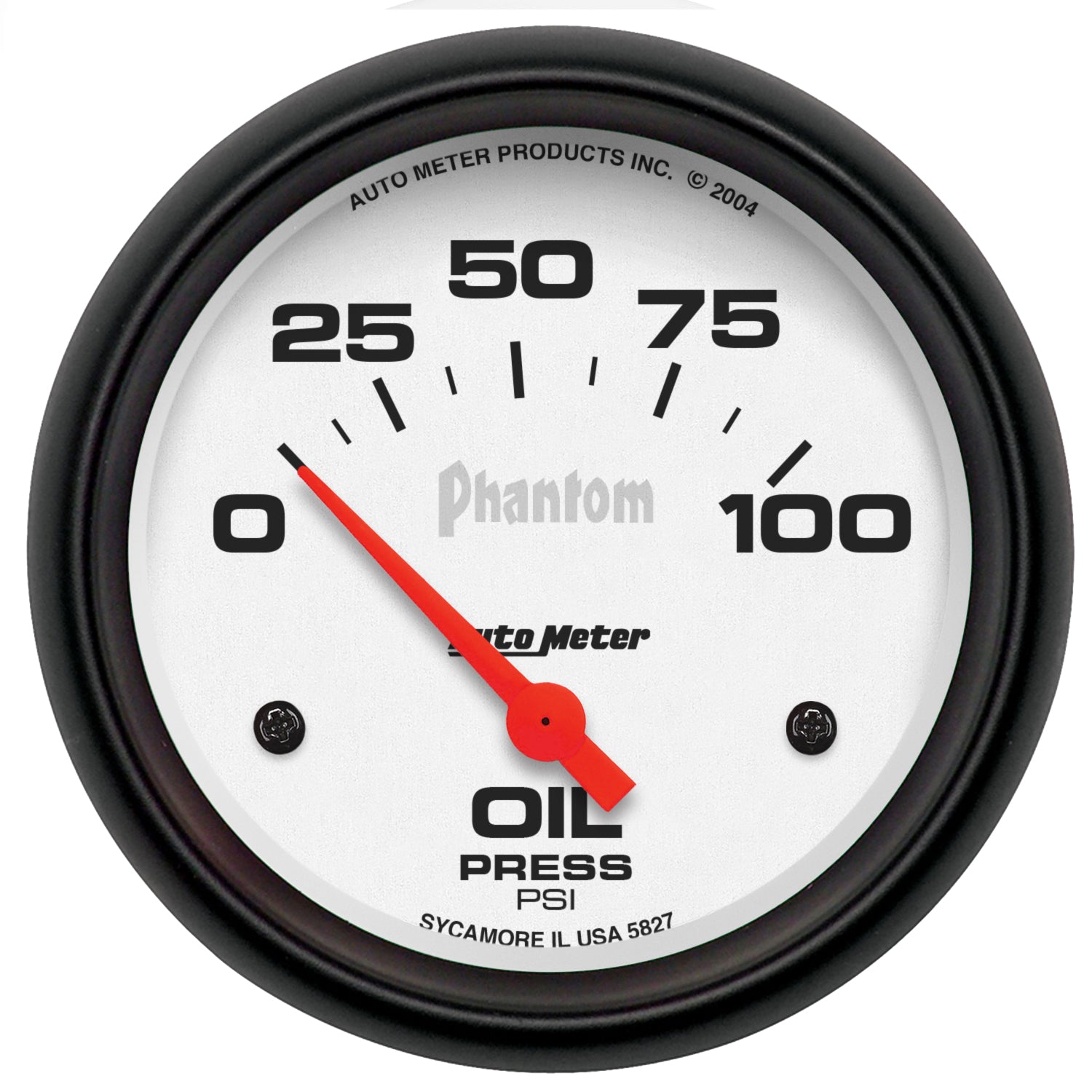 AutoMeter 5827 - GAUGE, OIL PRESSURE, 2 5/8", 100PSI, ELECTRIC, PHANTOM 3