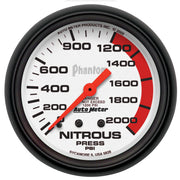 AutoMeter 5828 - GAUGE, NITROUS PRESSURE, 2 5/8", 2000PSI, MECHANICAL, PHANTOM 3