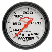 AutoMeter 5832-00406 - GAUGE, WATER TEMP, 2 5/8", 120-240?F, MECHANICAL, CHEVY RED BOWTIE, WHITE 4