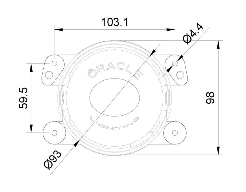 Oracle Lighting 5846-504 2007-2025 Jeep Wrangler Fog Light Assembly