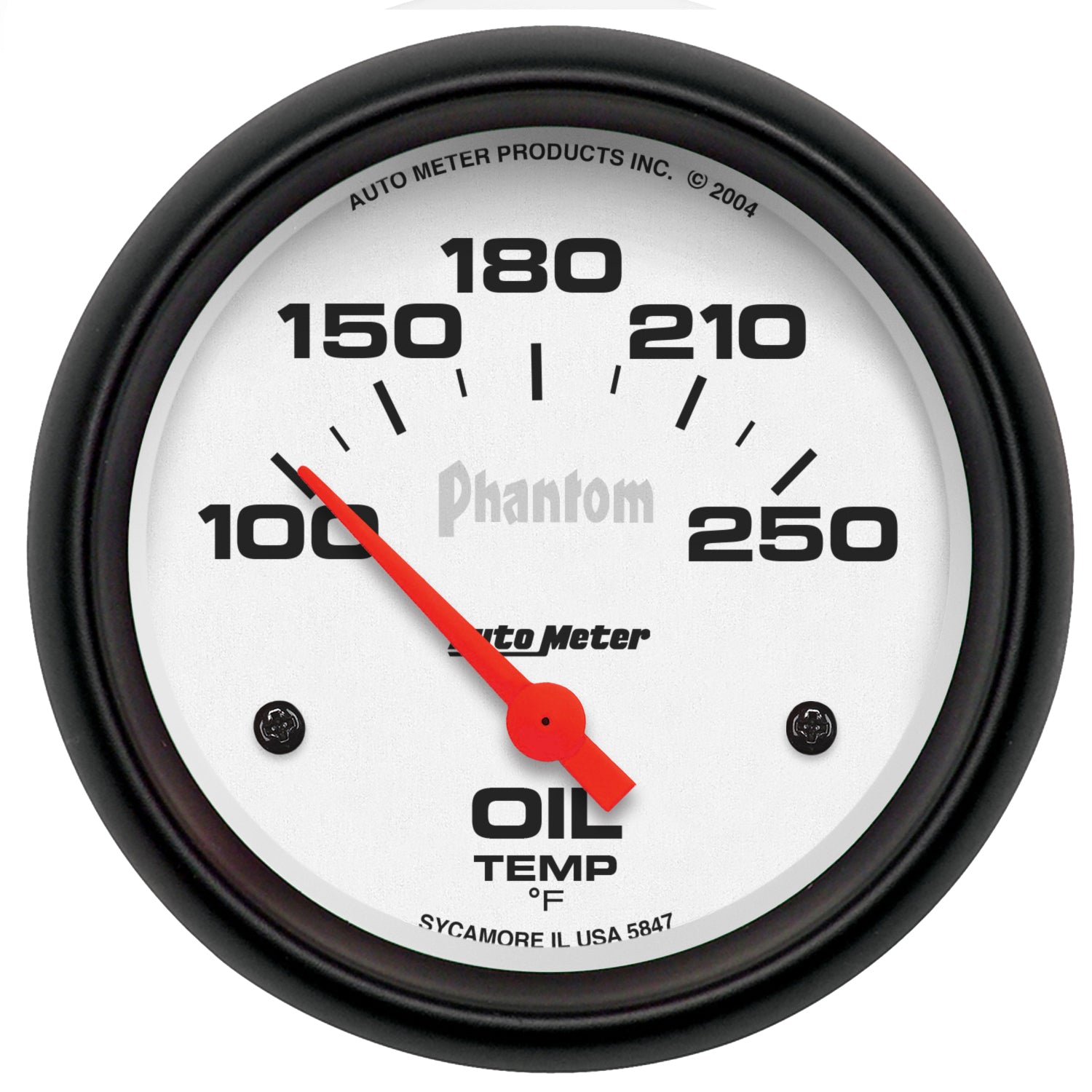AutoMeter 5847 - GAUGE, OIL TEMP, 2 5/8", 100-250?F, ELECTRIC, PHANTOM 3