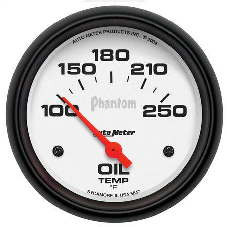 AutoMeter 5847 - GAUGE, OIL TEMP, 2 5/8", 100-250?F, ELECTRIC, PHANTOM 3
