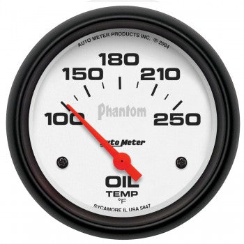 AutoMeter 5847 - GAUGE, OIL TEMP, 2 5/8", 100-250?F, ELECTRIC, PHANTOM 4