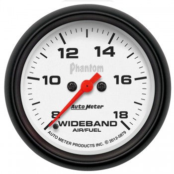 AutoMeter 5879 - GAUGE, AIR/FUEL RATIO-WIDEBAND, ANALOG, 2 5/8", 8:1-18:1, STEPPER MTR, PHANTOM 4