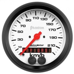 AutoMeter Body AutoMeter 5880-M - GAUGE, SPEEDOMETER, 3 3/8", 225KM/H, GPS, PHANTOM