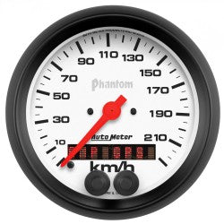 AutoMeter 5880-M - GAUGE, SPEEDOMETER, 3 3/8", 225KM/H, GPS, PHANTOM 4